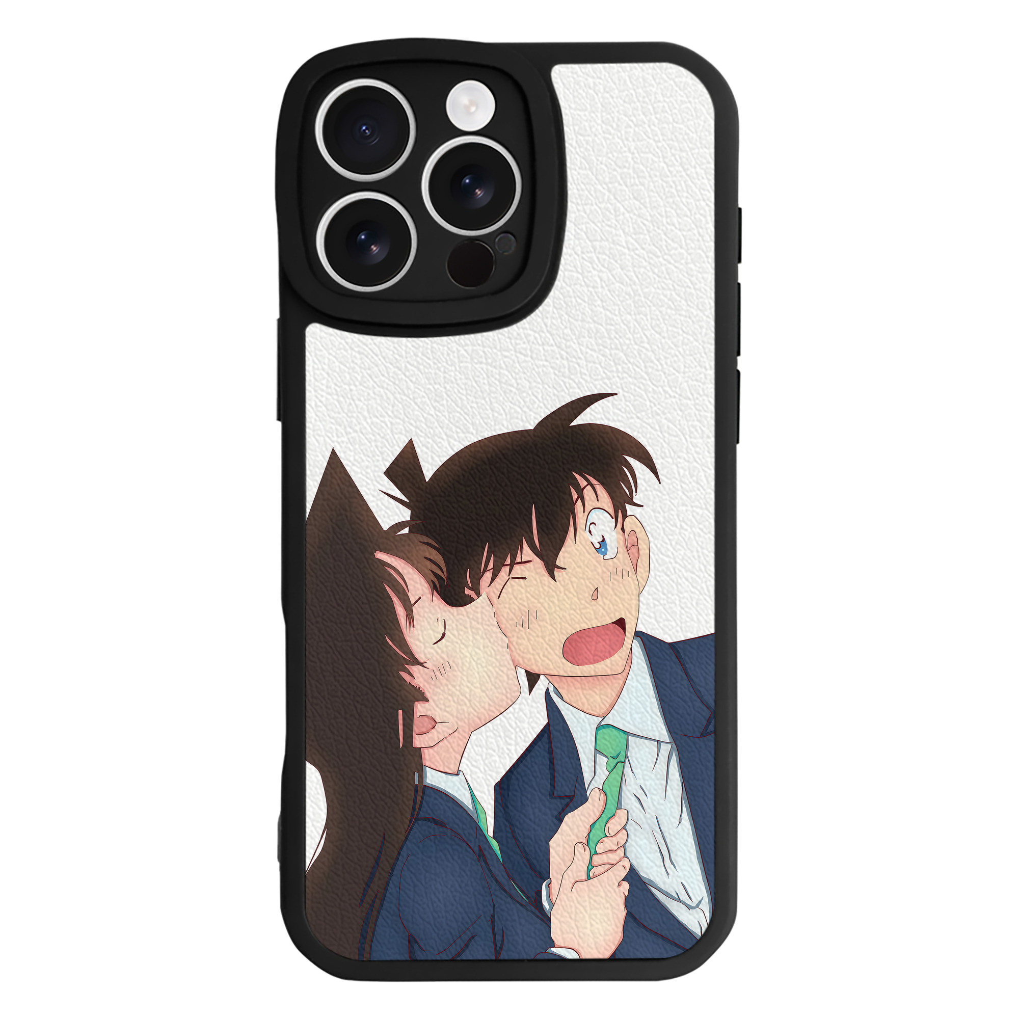 （画像用） 名探偵コナン Detective Conan 【iPhone 16シリーズ対応】シリコンスマホケース（レザー調） 材質：シリコン